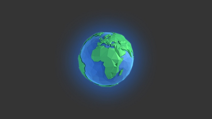 Low poly Earth digital art
