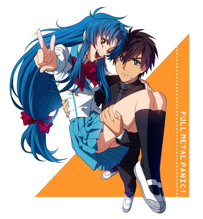 Chidori Kaname and Sousuke Sagara from Full Metal Panic!