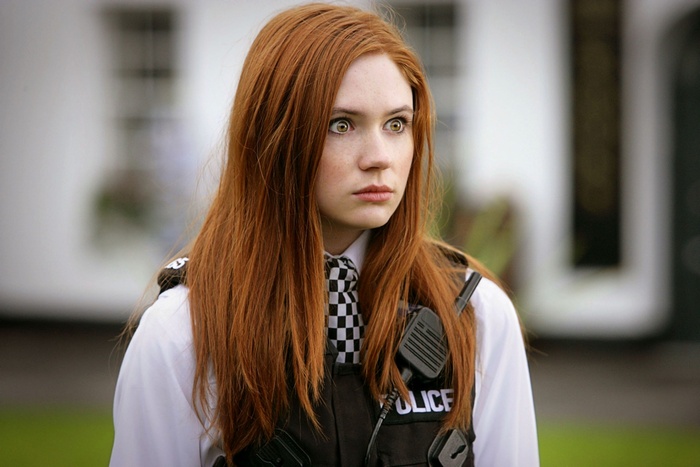 Karen Gillan as a police officer in Doctor Who