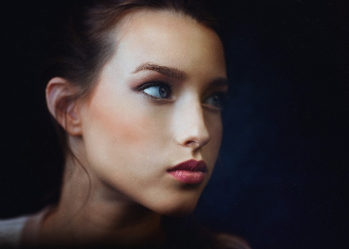 Portrait of a woman with makeup
