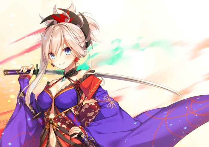 Miyamoto Musashi from Fate/Grand Order with Katana