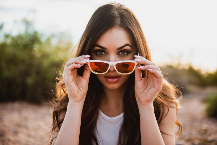 Woman wearing sunglasses outdoors