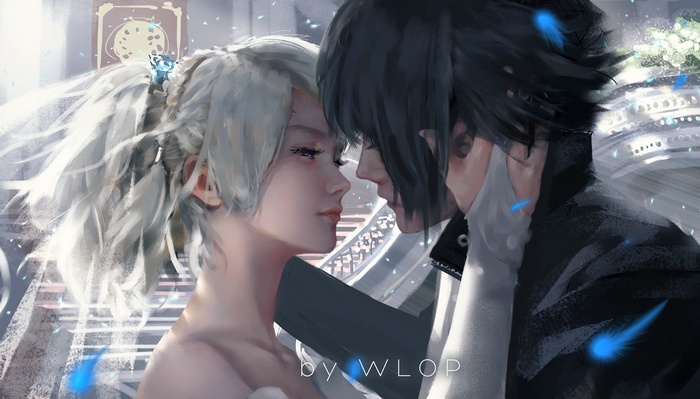 Lunafreya and Noctis from Final Fantasy XV