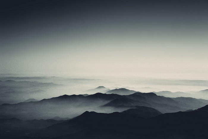 Misty mountains landscape photography