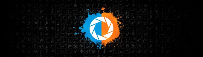 Portal 2 logo with icons