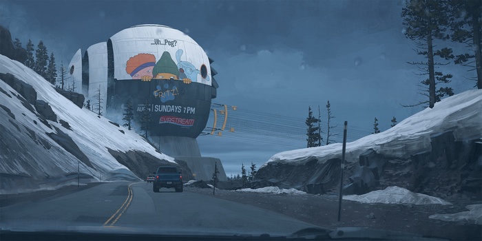 Fritz! Everstream Broadcast Station in Snowy Mountains
