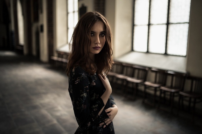 Portrait of Karina Nagielska in a dress