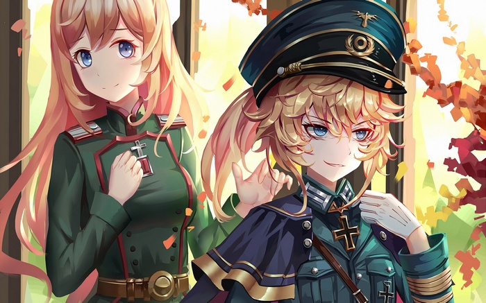 Tanya Degurechaff and Viktoriya Ivanovna Serebryakov from Youjo Senki