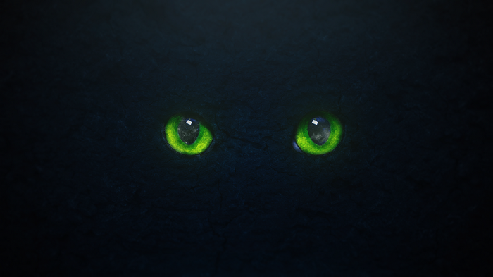 black, green eyes, cat, shiny, cover art, reflection, minimalism, graphic design, stone, cat eyes