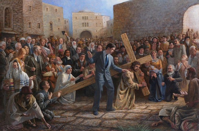 cross women Julius Caesar Adolf Hitler Jon McNaughton men street Genghis Khan Mahmoud Ahmadinejad Mother Teresa Queen  history traditional art Barack Obama Jesus Christ king Karl Marx Napoleon Bonaparte painting religious