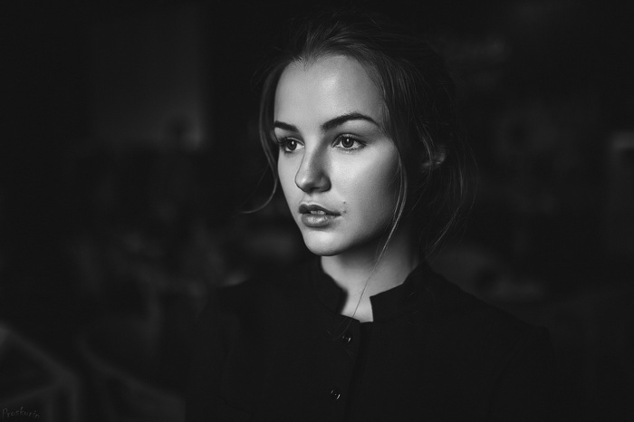 Monochrome portrait of Julia Tavrina