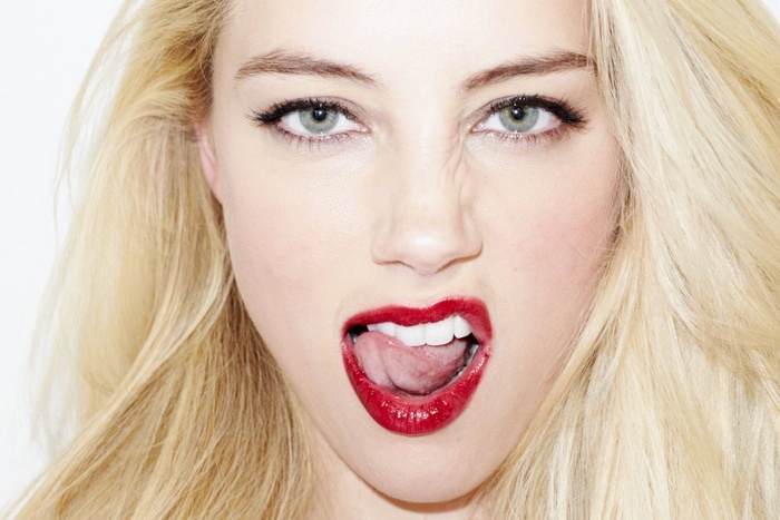 Amber Heard, portrait, tongues, model, mouths, face, makeup, open mouth, actress, women, photography, blue eyes, blonde