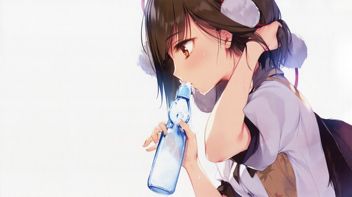 Ramune, ke-ta, brunette, anime girls