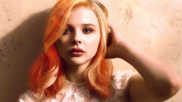 Chloë Grace Moretz with orange hair