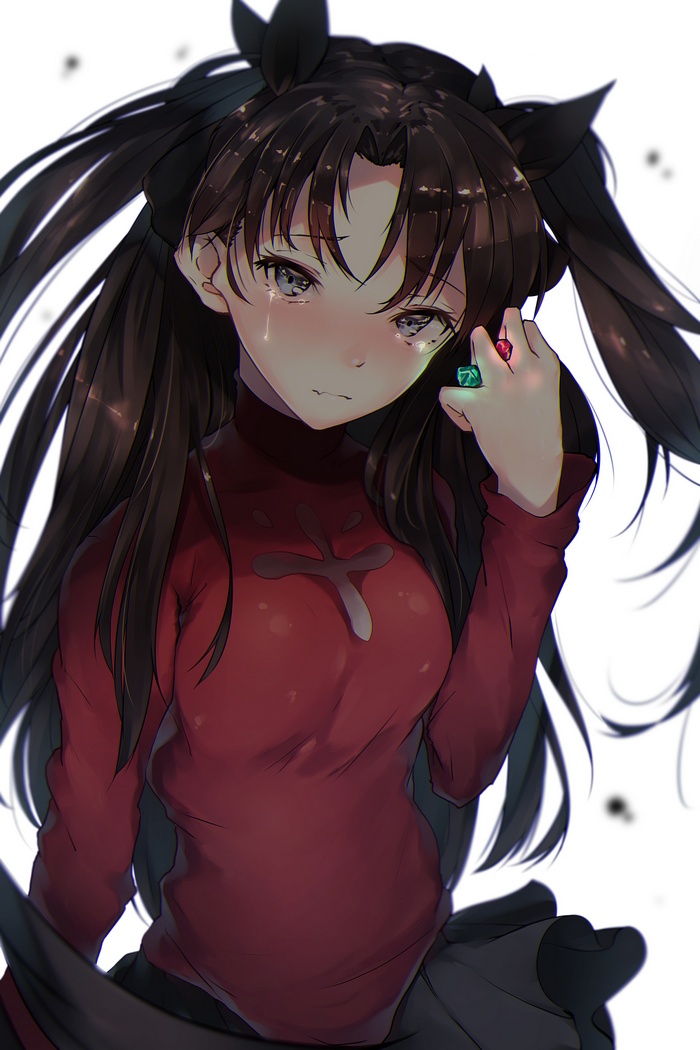 Tohsaka Rin from Fate/Stay Night crying
