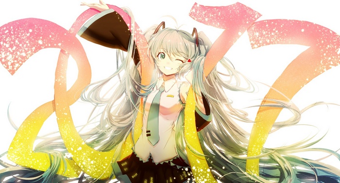 Hatsune Miku celebrating 2017
