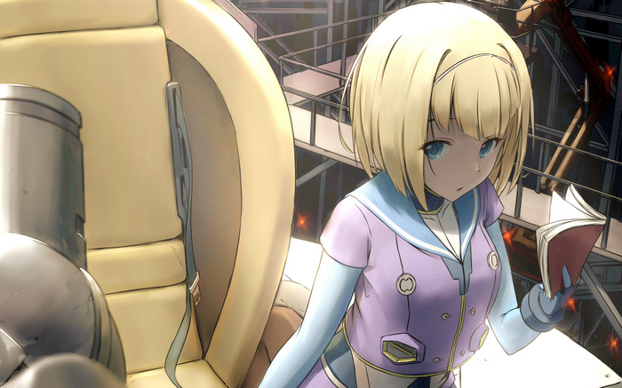 Milinda Brantini from Heavy Object reading a book