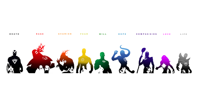 DC Comics Emotional Spectrum Lantern Corps