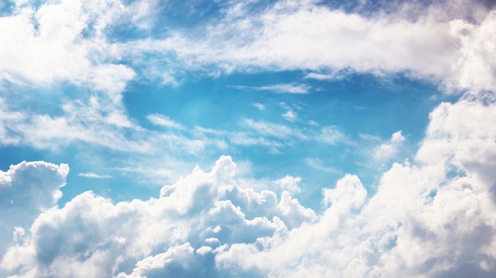 Blue sky with white clouds