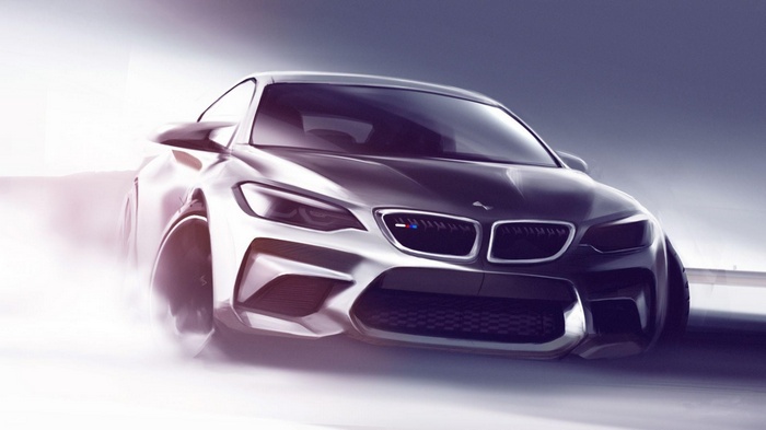 BMW M2 concept car drawing