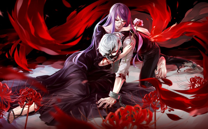 Kamishiro Rize, Tokyo Ghoul, anime, Kaneki Ken