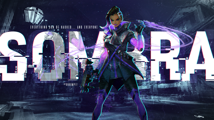 Sombra from Overwatch Glitch Art