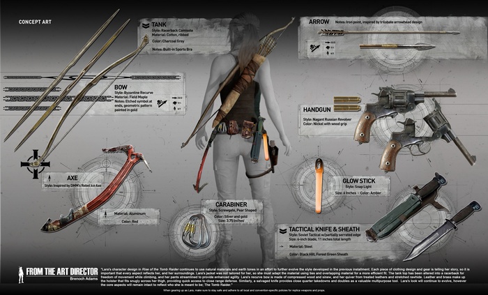 Lara Croft from Tomb Raider Weapon Concept Art