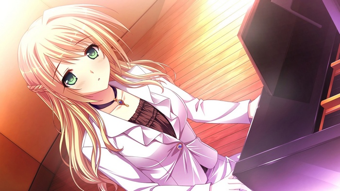 Kobayakawa Shiho from Mote Sugite Shuraba na Ore playing piano
