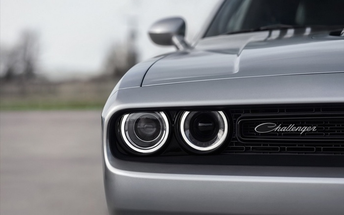 Dodge Challenger front grille and headlights