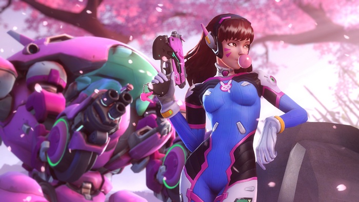 D.Va from Overwatch with her MEKA