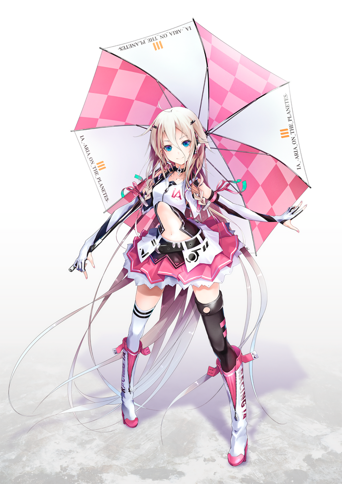 IA from Vocaloid holding an umbrella