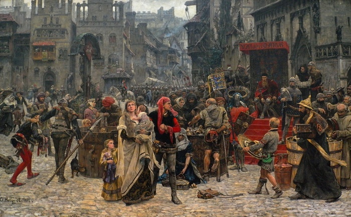 Valdemar Atterdag's Entry into Visby by Carl Gustaf Hellqvist