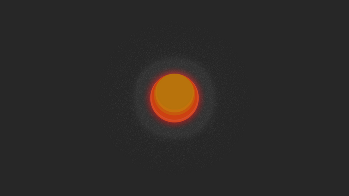 4K, digital art, minimalism, simple background, Sun, artwork, red, HD ...