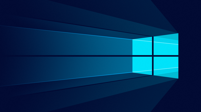 Windows 10 logo abstract blue light
