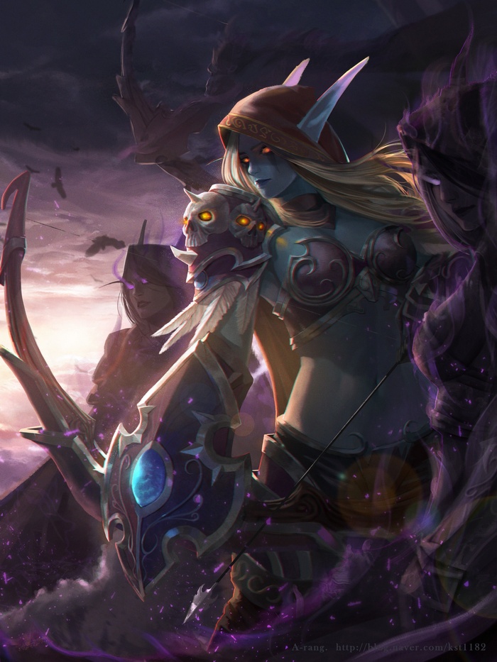 Sylvanas Windrunner from World of Warcraft with allies