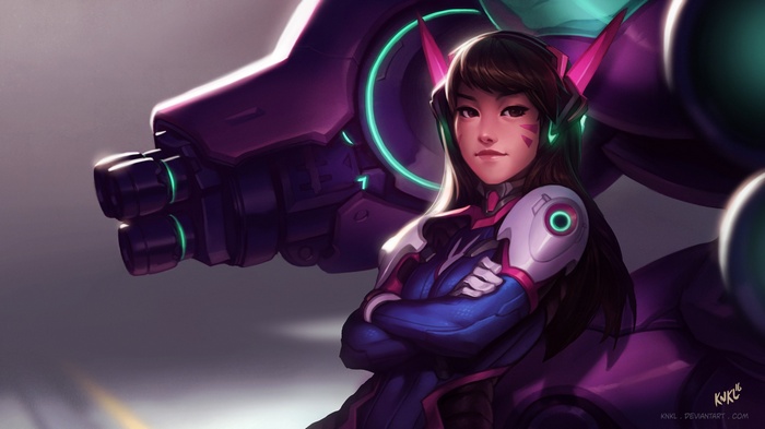 D.Va from Overwatch with her mech