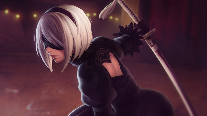 2B from Nier: Automata with Katana