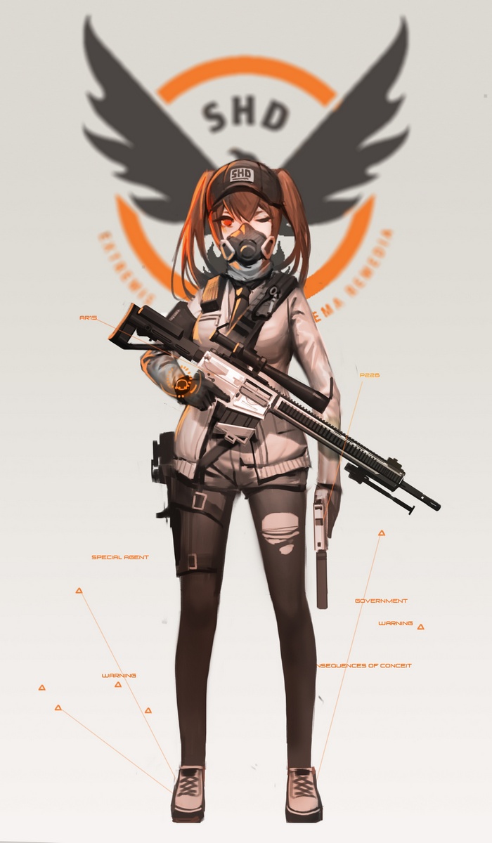 Anime girl from The Division with sniper rifle