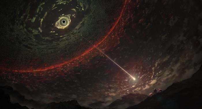 People observing a black hole and accretion disk