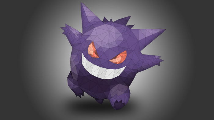 Low poly Gengar from Pokémon