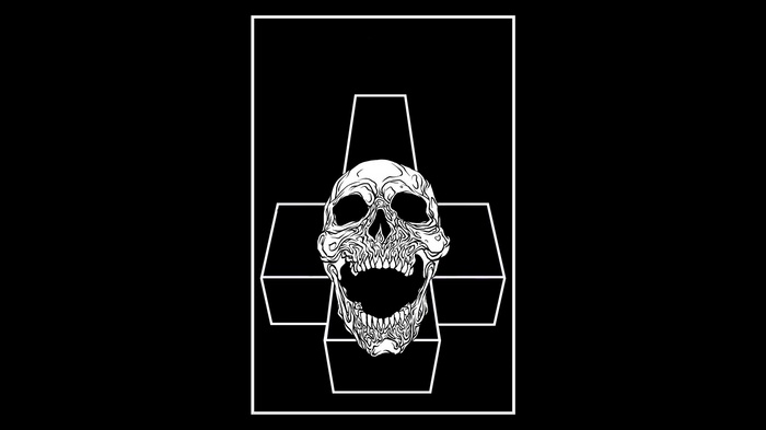 Skull with cross