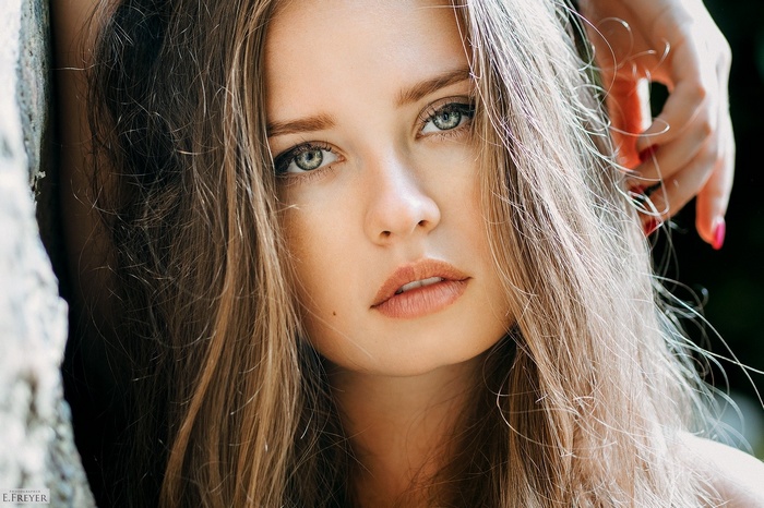 Portrait of a young woman by Evgeny Freyer