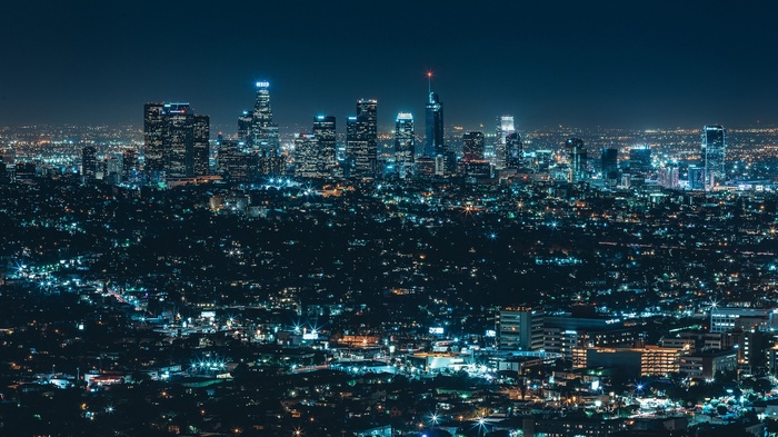 Los Angeles cityscape at night