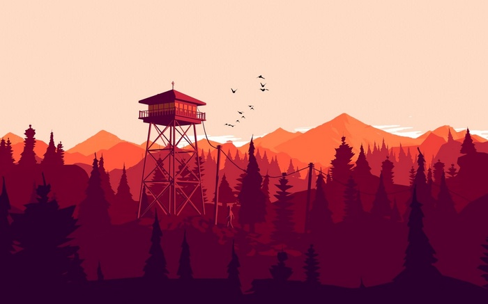 Firewatch video game illustration