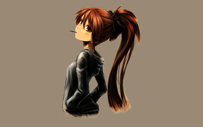 Sakura Kyoko from Mahou Shoujo Madoka Magica with auburn hair