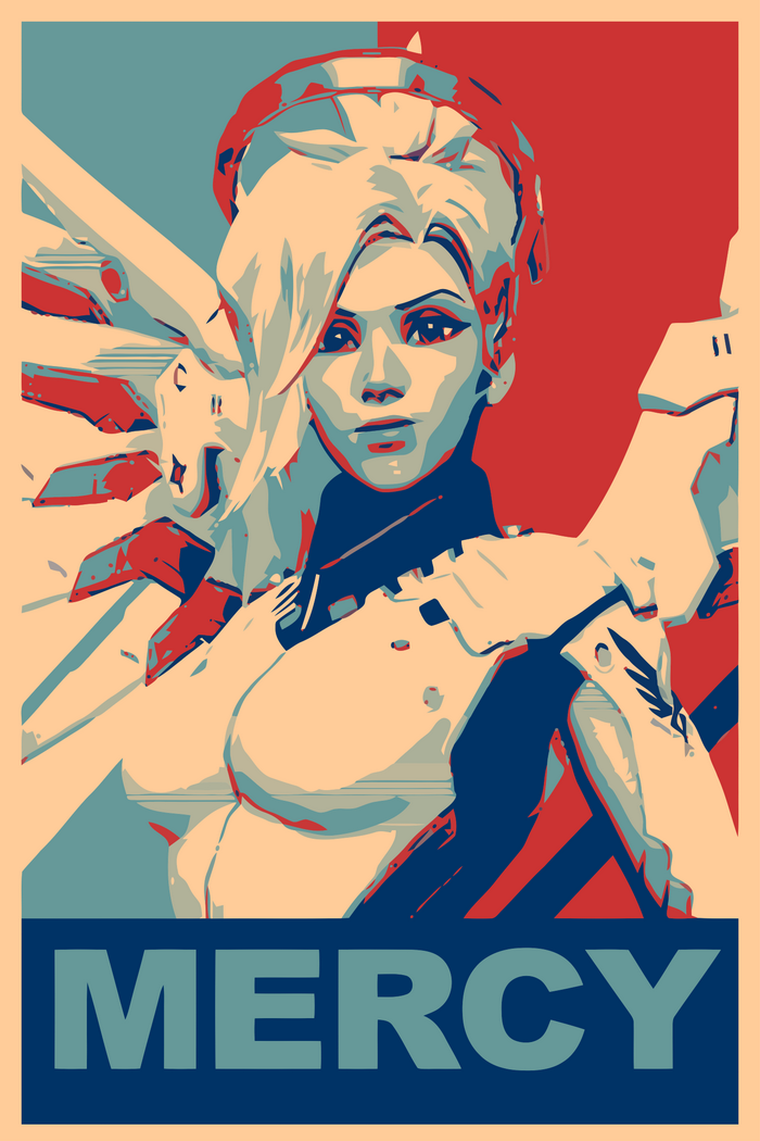 Mercy from Overwatch Propaganda Poster