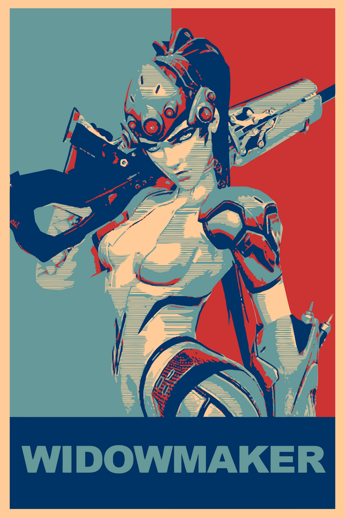 Widowmaker from Overwatch Propaganda Poster