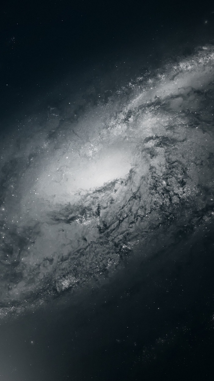 Monochrome galaxy in deep space