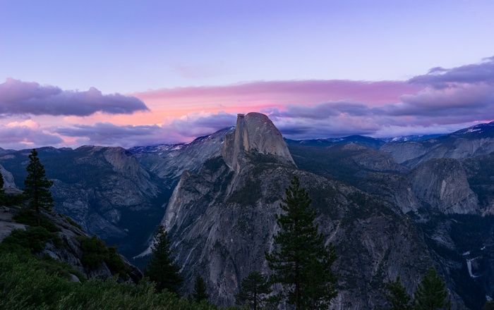 Half Dome Yosemite National Park at Sunset