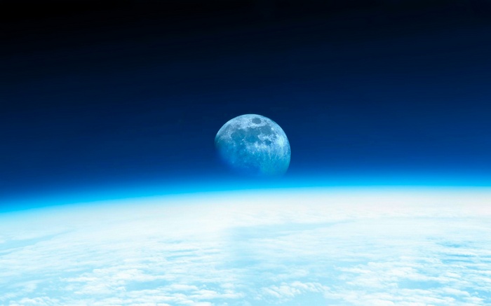 The Moon seen from above Earth's atmosphere